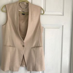 WHBM Sleeveless Cream Vest